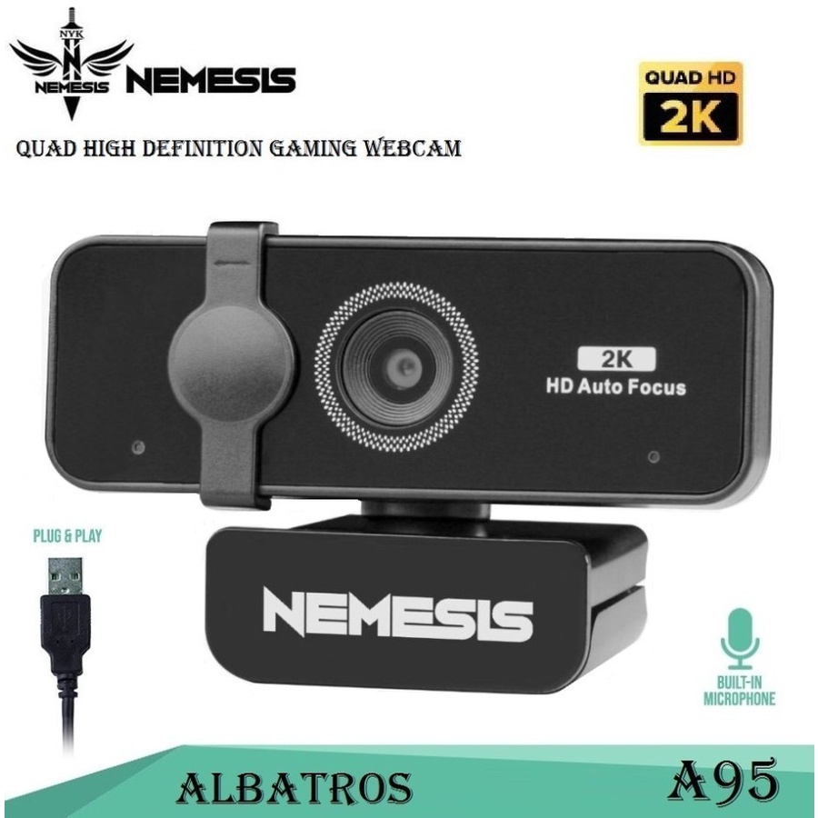 Webcam NYK A95 Albatros QHD Webcam with 2k Resolution NYK A-95 Webcam