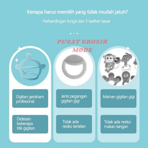 Gigitan Bayi Teether Gelang Silikon Mainan Bayi BPA FREE PGM P63