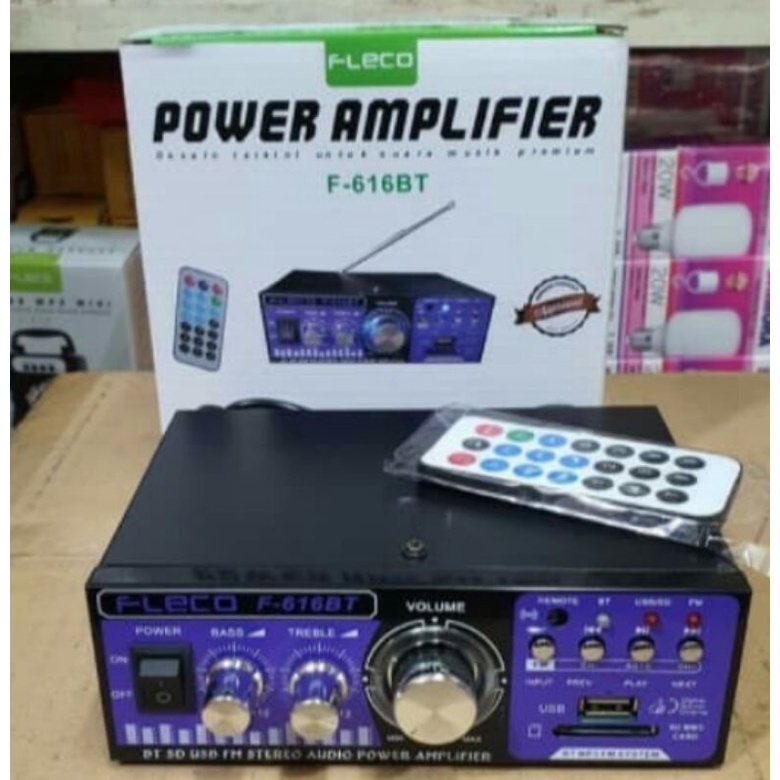 Cod Power Ampli Fleco F-616BT/Power Amplifier AC DC USB Bluetooth FM SD Mp3