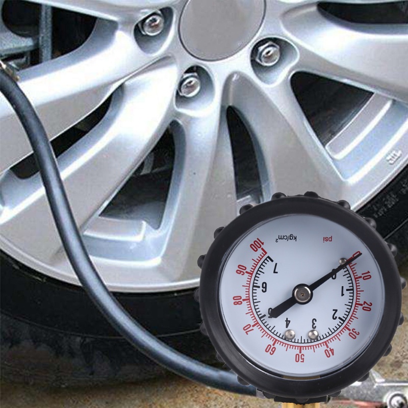 Gro 0-100 PSI Tire Pressure Gauge Tire Pressure Measuring Instrument Easy Read Dial Type Gauge for Car Motorcycle