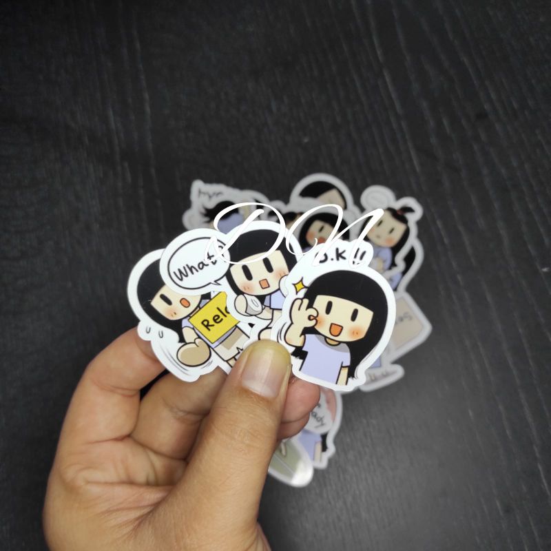 

Stiker kertas karakter line smail brush 25 pcs sticker accesoris