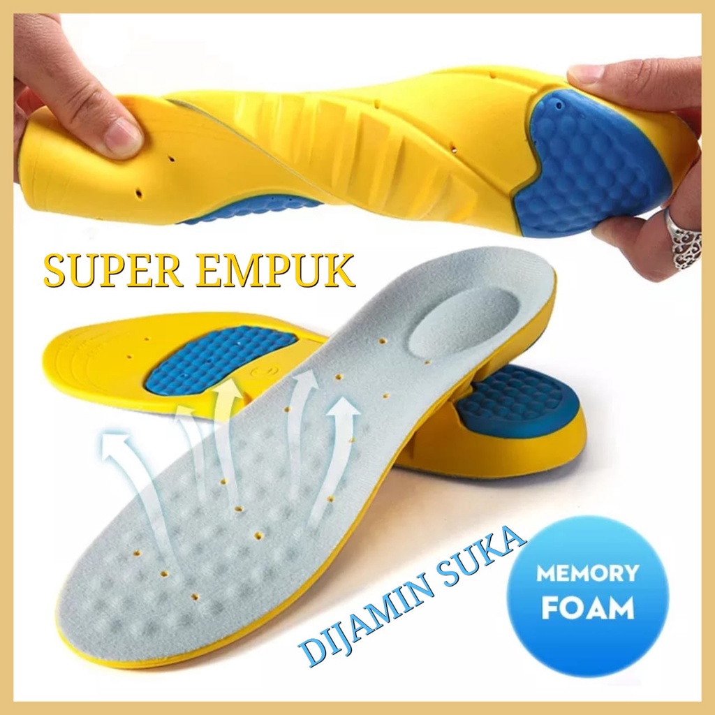 BEST QUALITY INSOLE SEPATU MEMORI FOAM SUPER EMPUK SOL SEPATU PRIA DAN WANITA ALAS SEPATU OLAHRAGA ANTI BAKTERIAL INSOLE SEPATU EMPUK