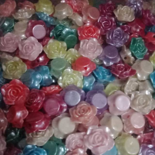MONTE BENTUK MAWAR MUTIARA BAHAN ACC // MANIK MANIK // MAWAR MUTIARA // BAHAN ACC SURABAYA