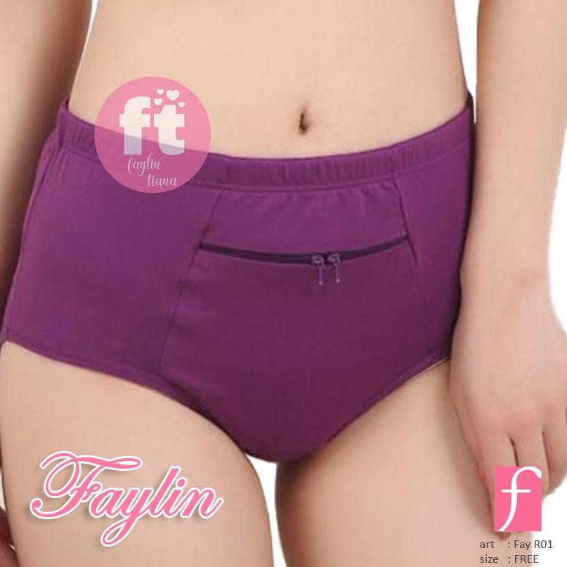 TERMURAH FAYLIN | Celana Dalam Wanita Kantong RITSLETING / Cd Saku RESLETING / BAHAN ADEM LEMBUT/ ar