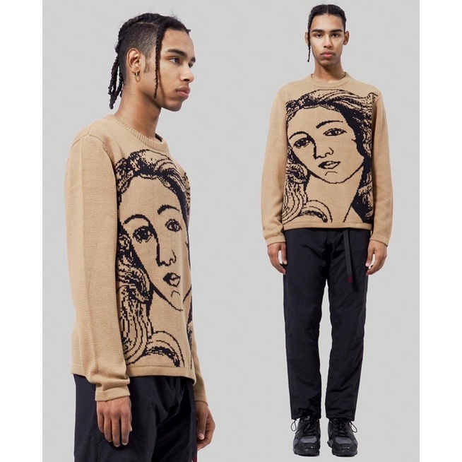 Stuss* Aesthetic Face Knit Sweater