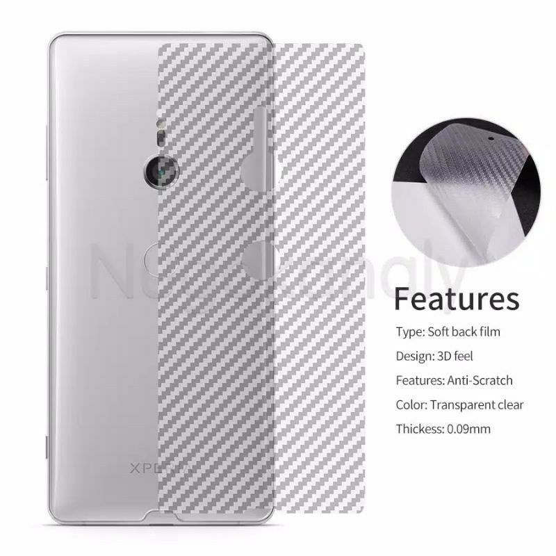 Skin Carbon Sony Xperia XZ2 Case Belakang Sony Xperia XZ2 Anti Gores Belakang Sony Xperia XZ2