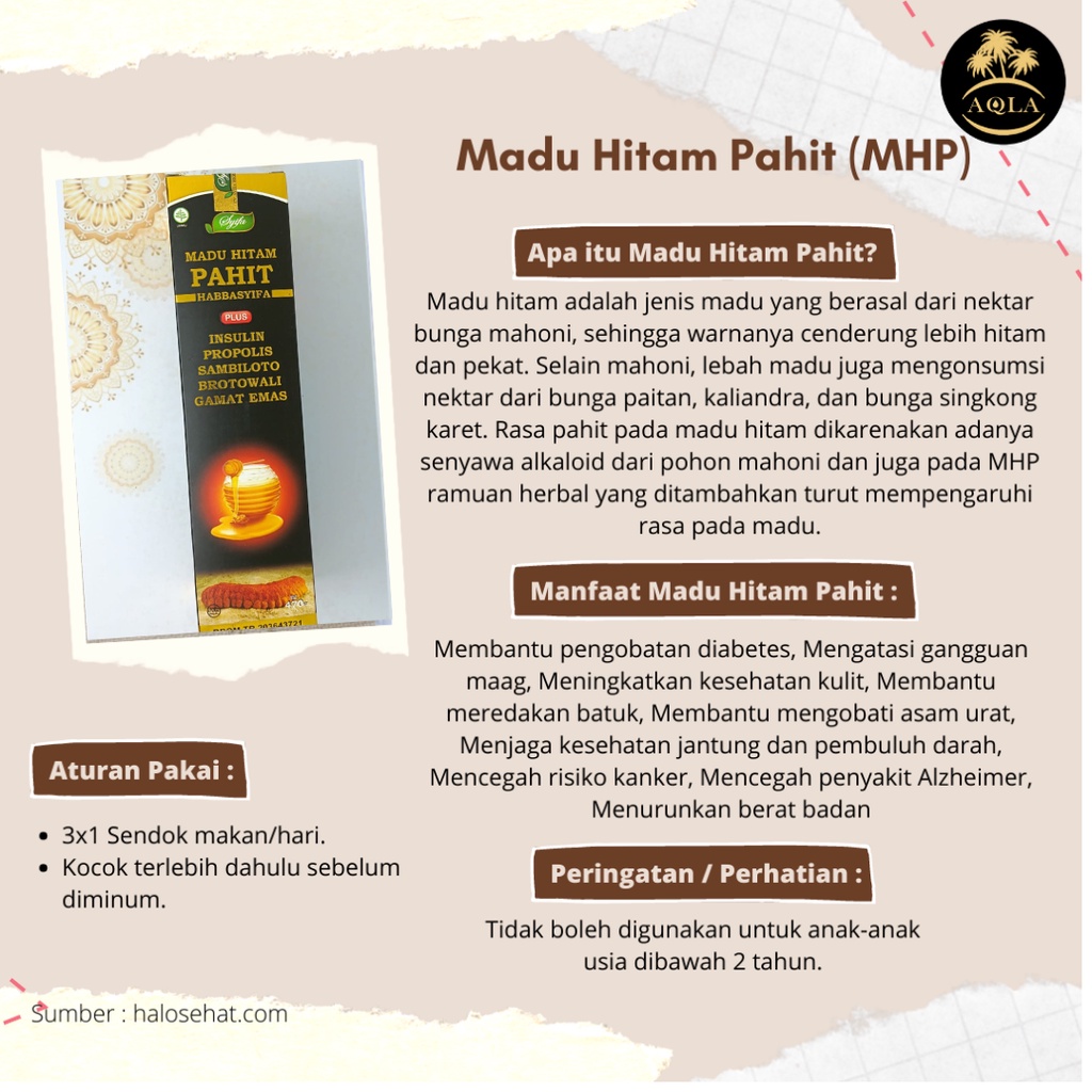 MADU HITAM PAHIT / MHP / MADU HITAM PAHIT PLUS PROPOLIS ASLI