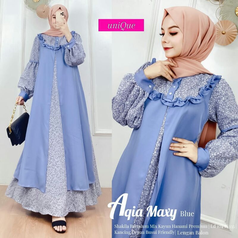 AQIA MAXY SET /BAHAN SHAKILA ORI BY UNIQUE