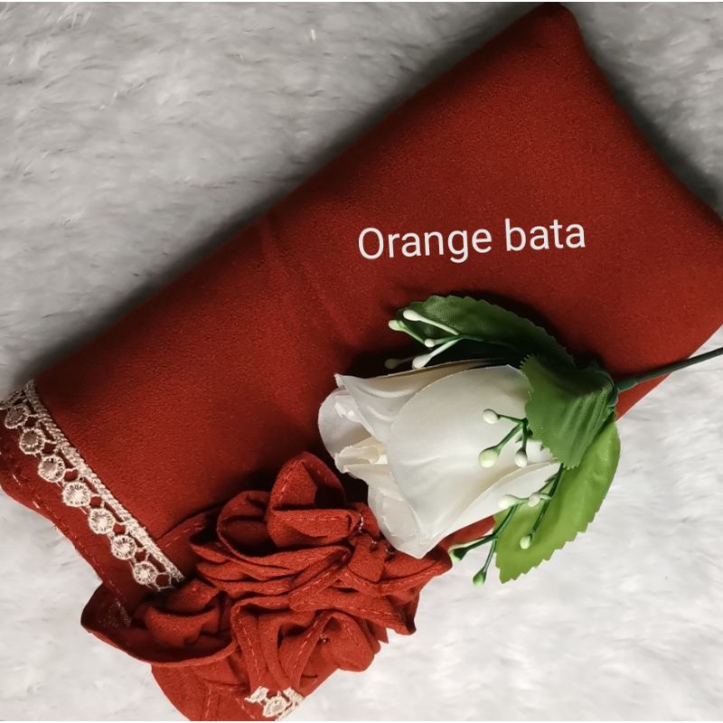 BERGO MARYAM RENDA TALI KARET-Orange bata
