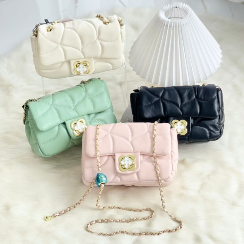PROMO SALE Tas Zara sling bag selempang hitam putih pink tosca hijau sage