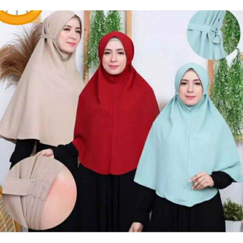 Hijab instan "WOLLYCREP" Siria Size L by Tegar Hijab