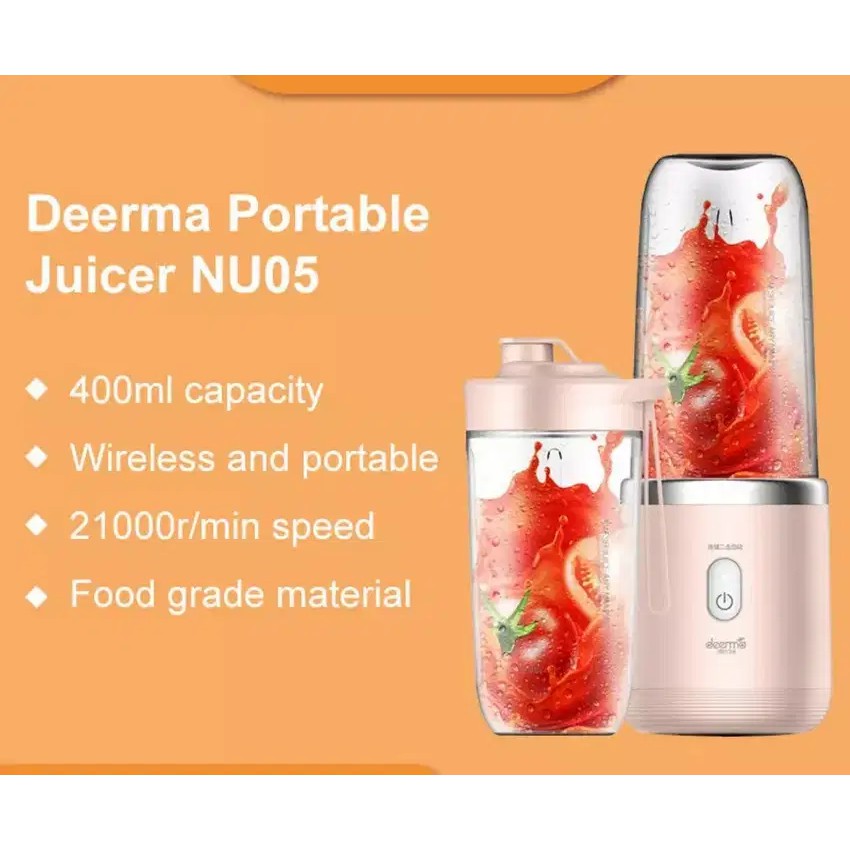 Deerma DEM NU05 Blender Portable Electric 400ml Juicer Mixer