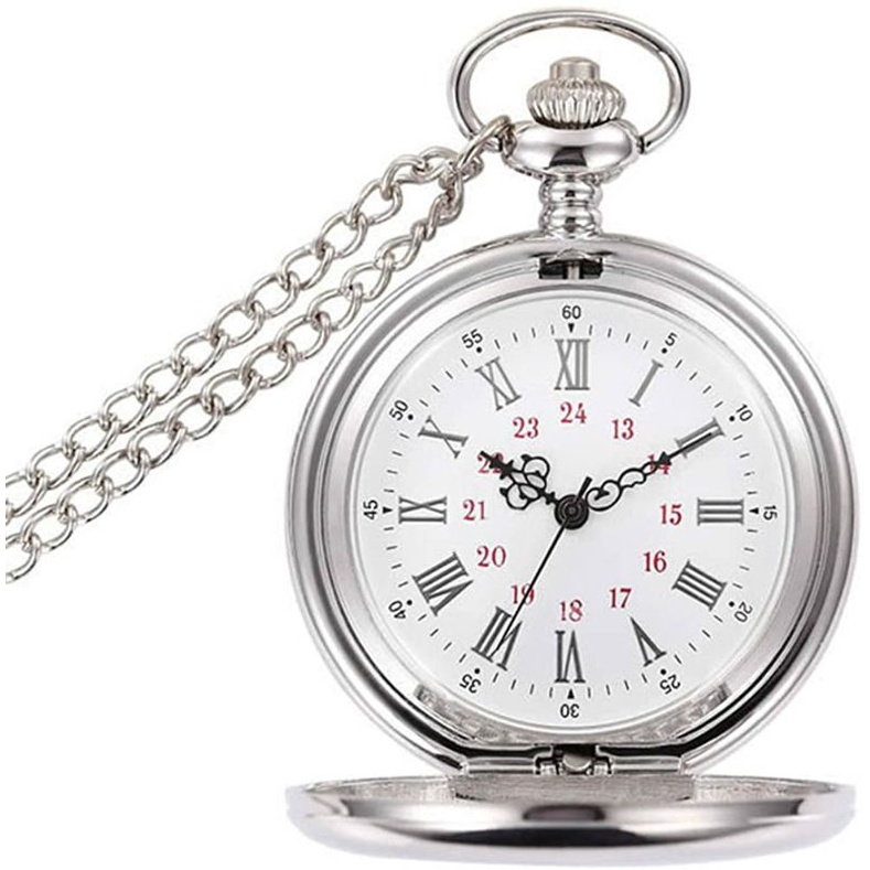 pocket watch polos silver liontin