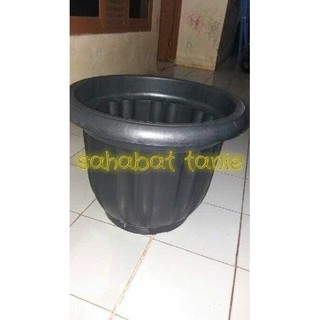 Promo pot plastik besar eboni diameter 60 dan tatakan only Promo pot plastik besar eboni diameter 60 dan tatakan only
