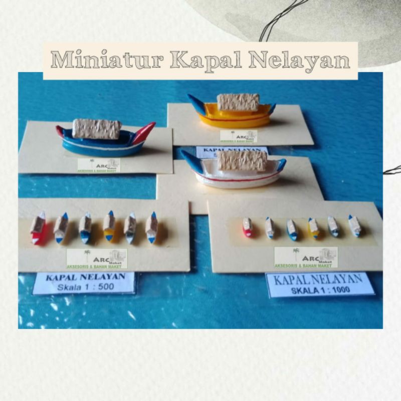 Maket / Miniatur Kapal Nelayan Berbagai Skala untuk Arsitektur