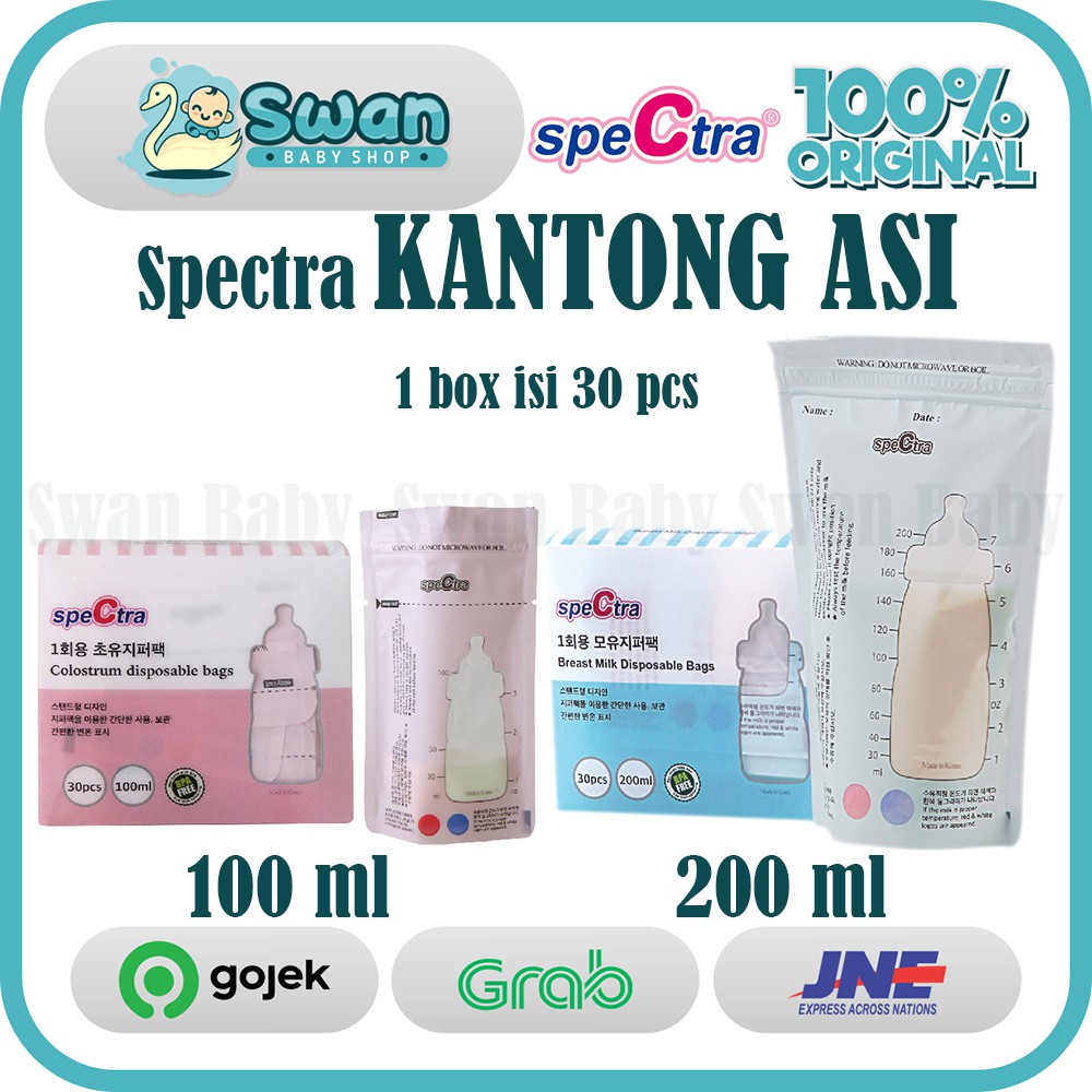 Spectra Breastmilk Storage /  Kantong Asi [ Colostrum 100ml / Breastmilk 200ml)