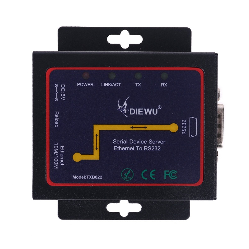 btsg DB9 RJ45 to RS232 Ethernet TCP/IP Serial Server Module Ethernet Device Communication Converter