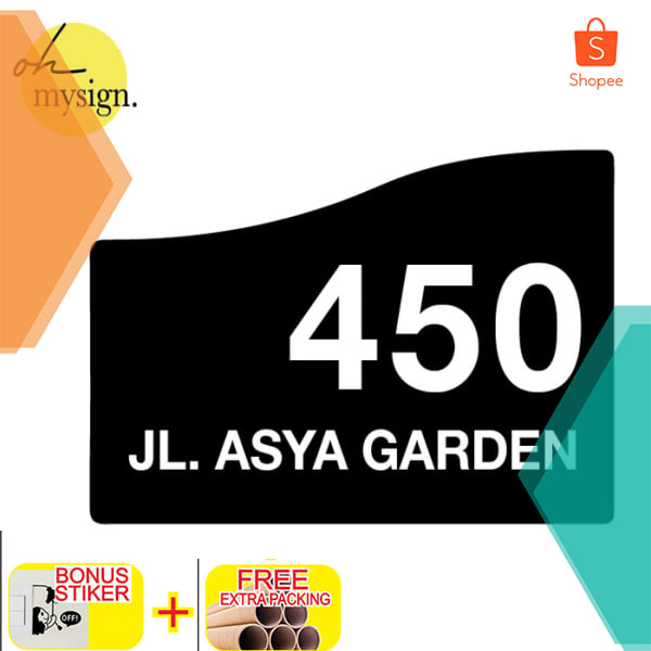 

Nomor Rumah Akrilik Timbul 30x20| Plat Nomor Acrylic Elegan