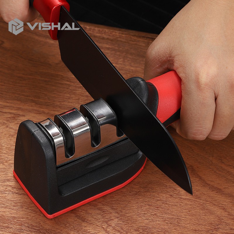 VISHAL Alat Asahan Pengasah Penajam Pisau Gunting Profesional Tajam Dalam 5 detik Knife Sharpening