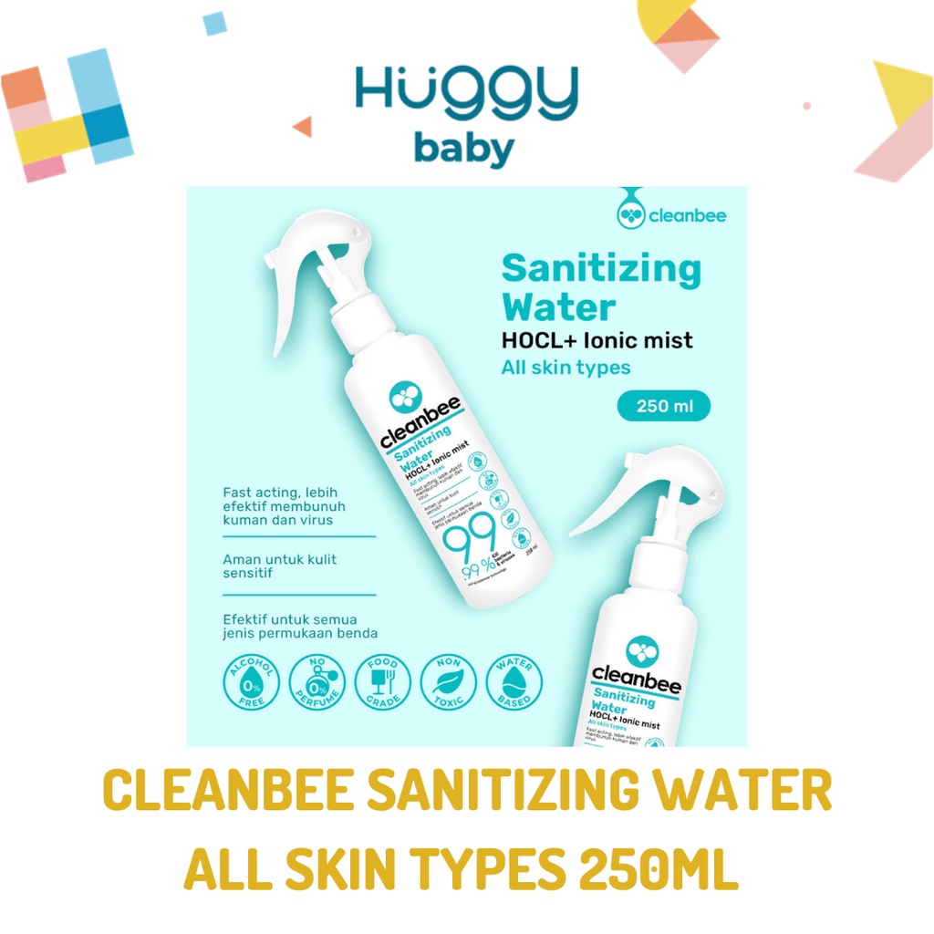 Cleanbee HOCL Sanitizing Water ALL SKIN TYPES Food Grade 250ml BIRU