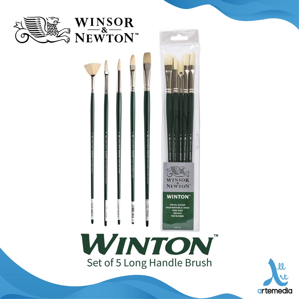 

Winsor & Newton Winton Set 5 Bristle Brush Long Handle
