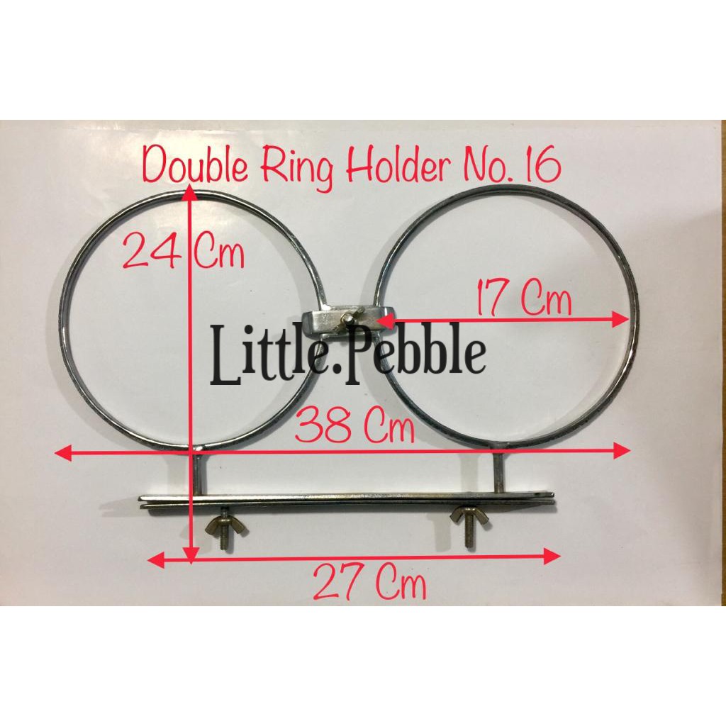 double ring holder pet bowl-pegangan mangkuk makan minum hewan di kandang