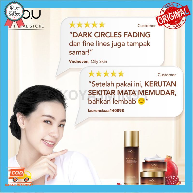 YOU Golden Age Energizing Eye Cream 15g [ Intense Eye Firming Treatment] Murah