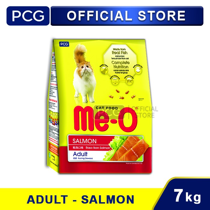 Me-O Makanan Kucing Kering Dry Cat Food Adult  Salmon Flavor 7 Kg