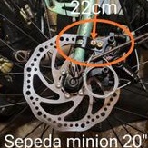 Bracket Cakram sepeda ukuran 22mm dan 32mm brg bagus, kuat, untuk mtb, Minion, Lipat, dll