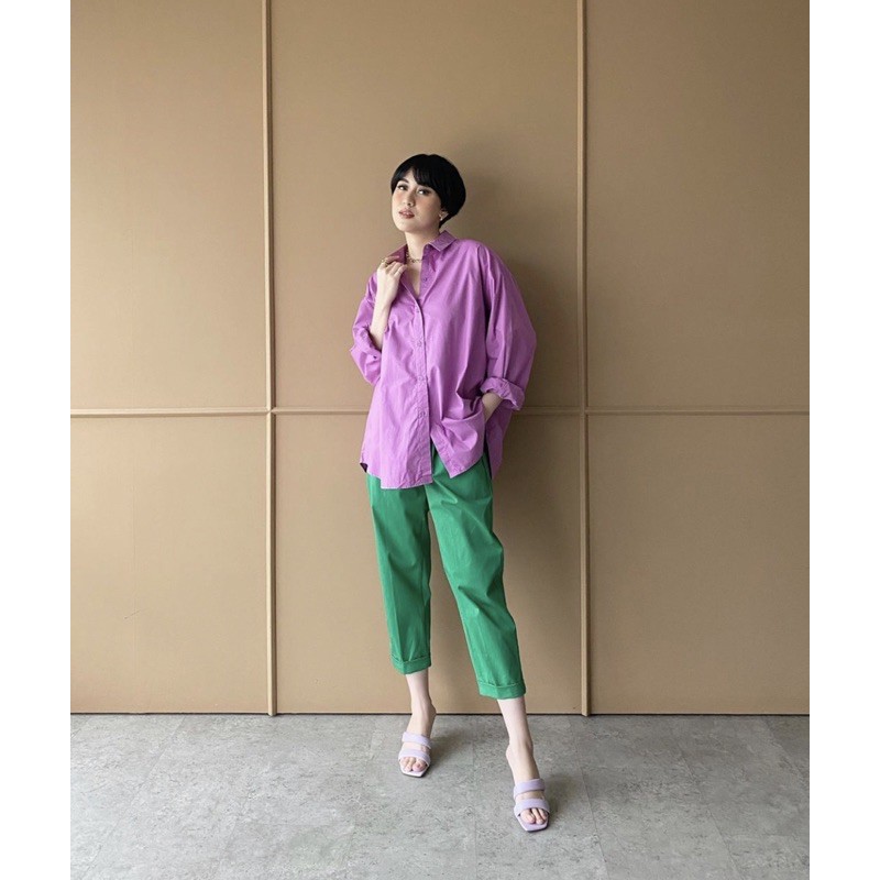 NEW trick and tricky oversized shirt mauve TRICK&TRICKY