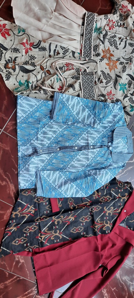 Tey-17 Batik Wanita Asj Sa Hrb026 Kenongo Kemeja Tosca Pendek