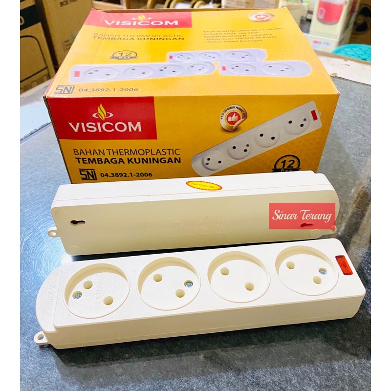 STOP KONTAK GEPENG 4 Lobang VISICOM