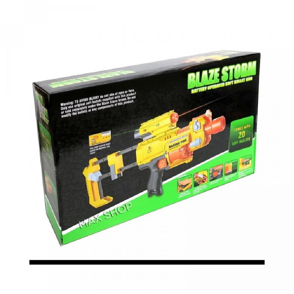 mainan tembakan pistol nerf otomatis blaze strom gun mainan anak laki