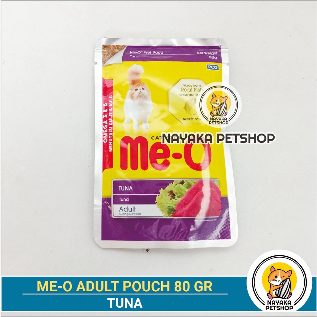 Meo Pouch 80 gr Tuna Wet Food Makanan Basah Kucing Dewasa Adult Cat Pakan