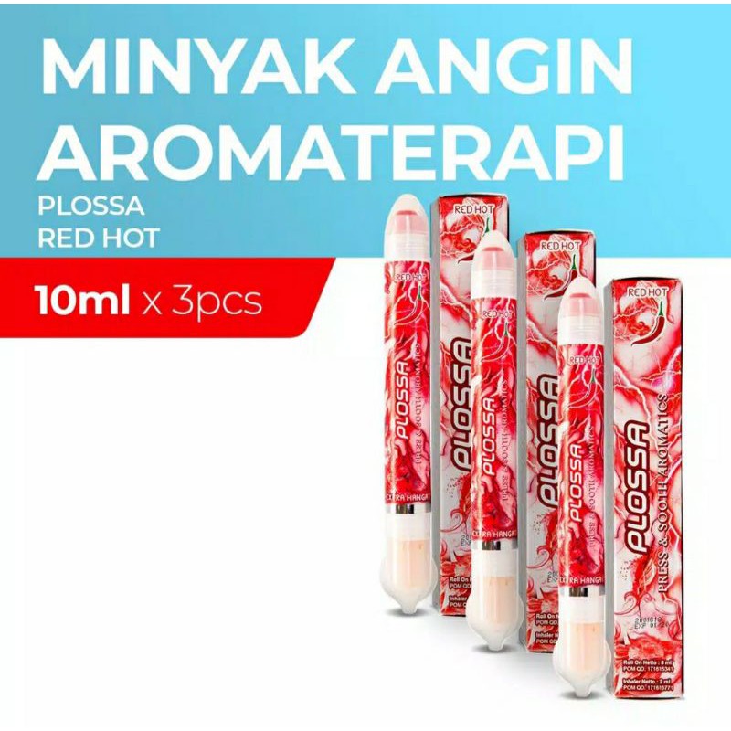 PLOSSA MINYAK ANGIN RED HOT 3PCS