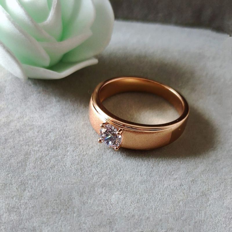 Cincin Permata Emas Xuping Cincin Tunangan/Cincin Nikah Import