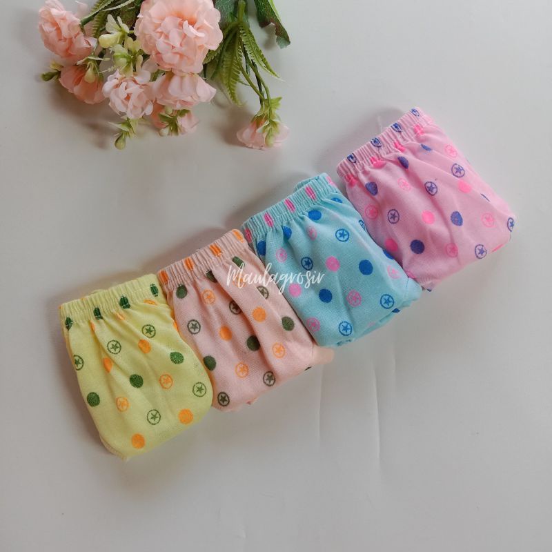 Lusinan 12 PCS Celana Kacamata Pop Bayi Motif Polkadot