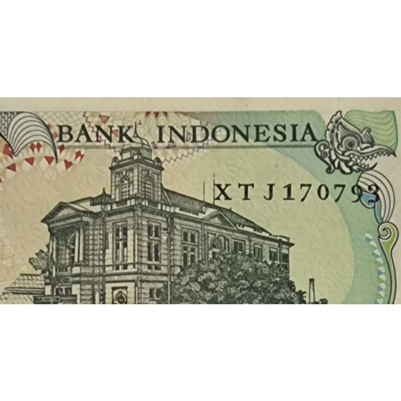 uang kuno rp. 500 tahun 1988 seri X aUNC Foxing