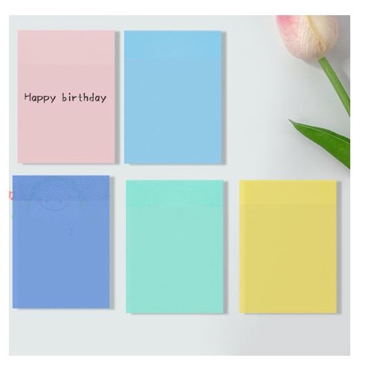 Translucent Colorful Sticky Notes - Stiker Memo Berwarna (50 sheet)