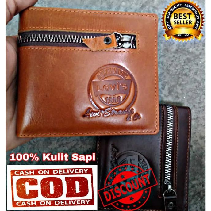 Dompet Pria Kulit Asli Levis Keren Terbaru Dkr36 - Dompet Kulit Sapi Sintashop45