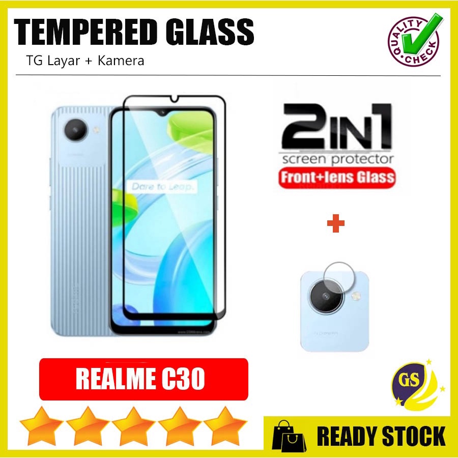 Tg Tempered Glass Realme 9i C30 C35 C31 C55  / Realme Narzo 50A Prime 2022 / REALME GT NEO 3 / 3T Full Cover + Anti Gores Kamera Full Cover Layar