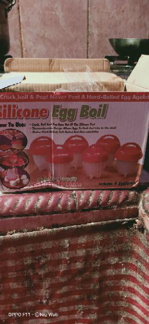 Silicone Egg Boil Cetakan Telor Tempat Rebus Telur Wadah