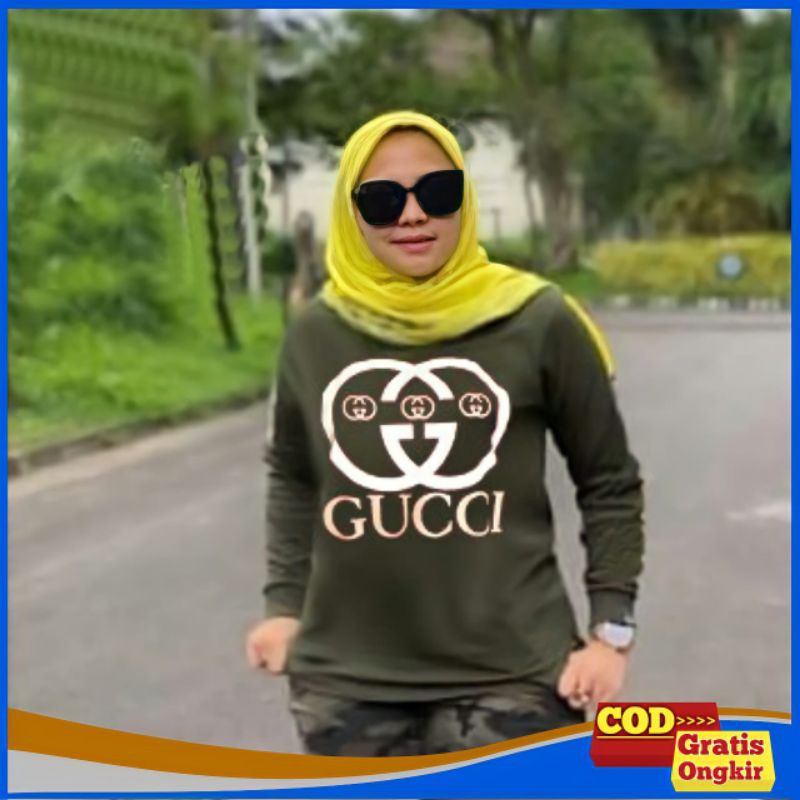Kaos Wanita Lengan Panjang Atasan Cewek Remaja Kekinian Mote GC