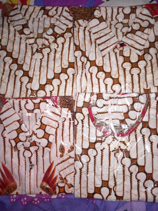 Bisa Pisah Batik Couple Keluarga Sania Ruffle Ori Ndoro Jowi  Seno  Abang Putih