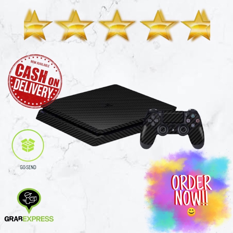 GARSKIN PS4 CARBON HITAM