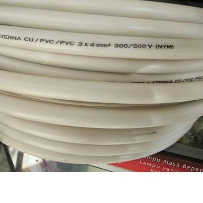 ✰ Kabel Listrik Kawat Putih NYM 3 x 4 3x4 Eterna (Meteran) Kabel NYM 3 x 4mm 3x4mm Eterna (Meteran) 