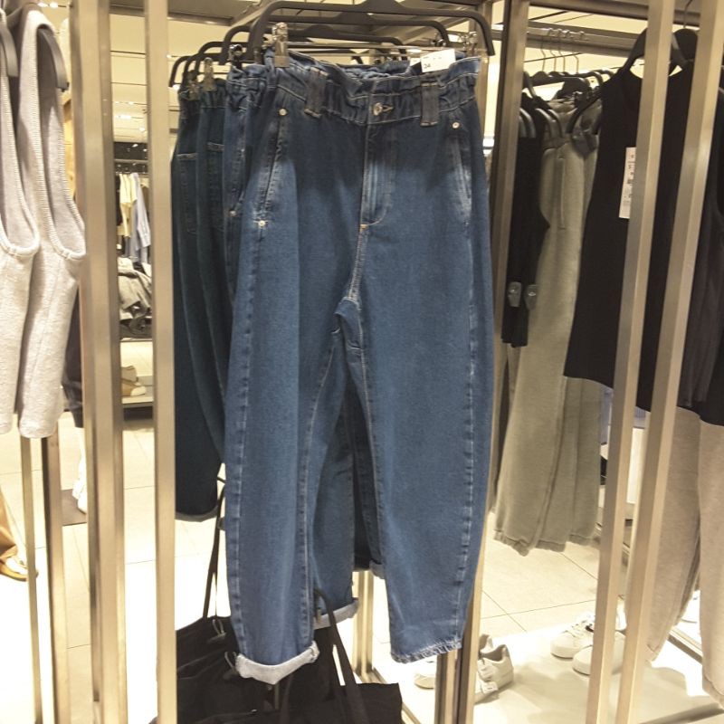 ZARA ORIGINAL ASLI DIJAMIN READY LANGSUNG CHECK OUT KIRIM High Waist Denim Jeans Boyfriend Baggy