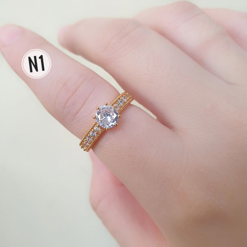 Cincin Dewasa Mata Satu Xuping Cantik Dan Mewah N12082200