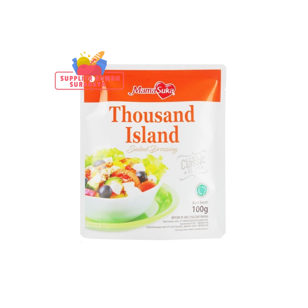 MamaSuka Salad Dressing Thousand Island Roasted Sesame Honey Mustard Cheesy Mayonaise Sachet 100g