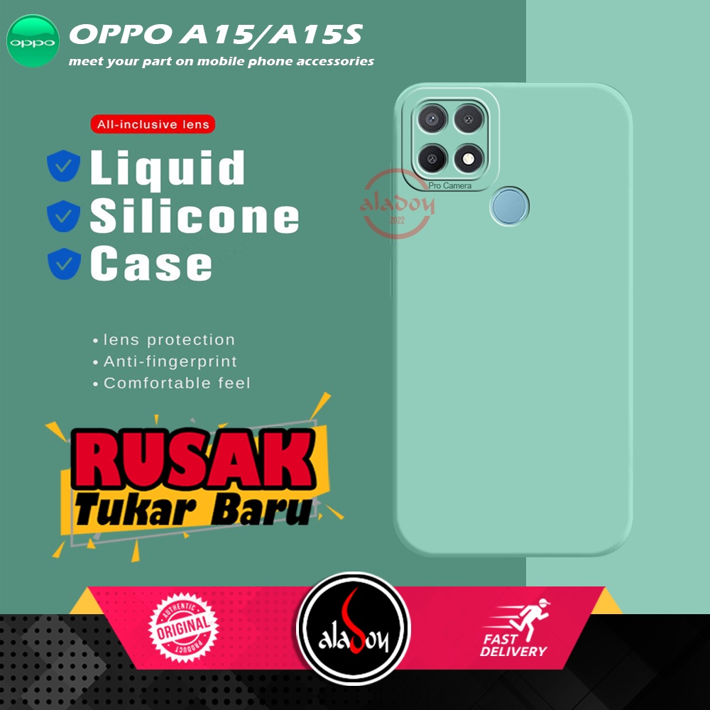 Case Oppo A15 , A15S Soft Case Liquid Silicone Pro Camera Premium Casing